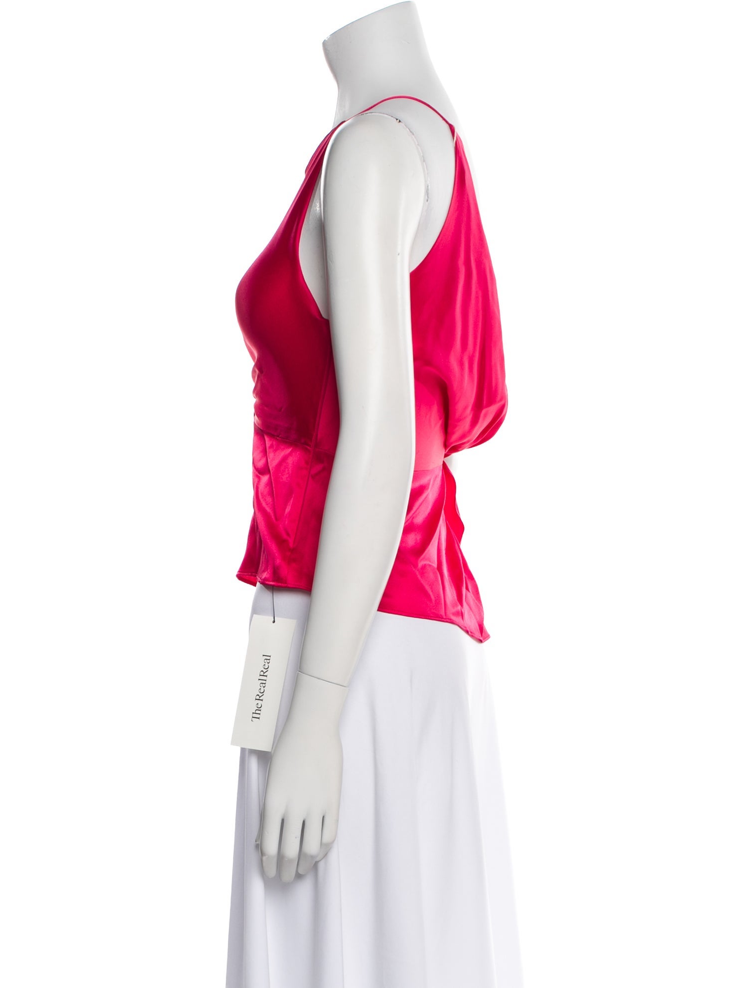 Michelle Mason Silk One-Shoulder Crop Top w/ Tags