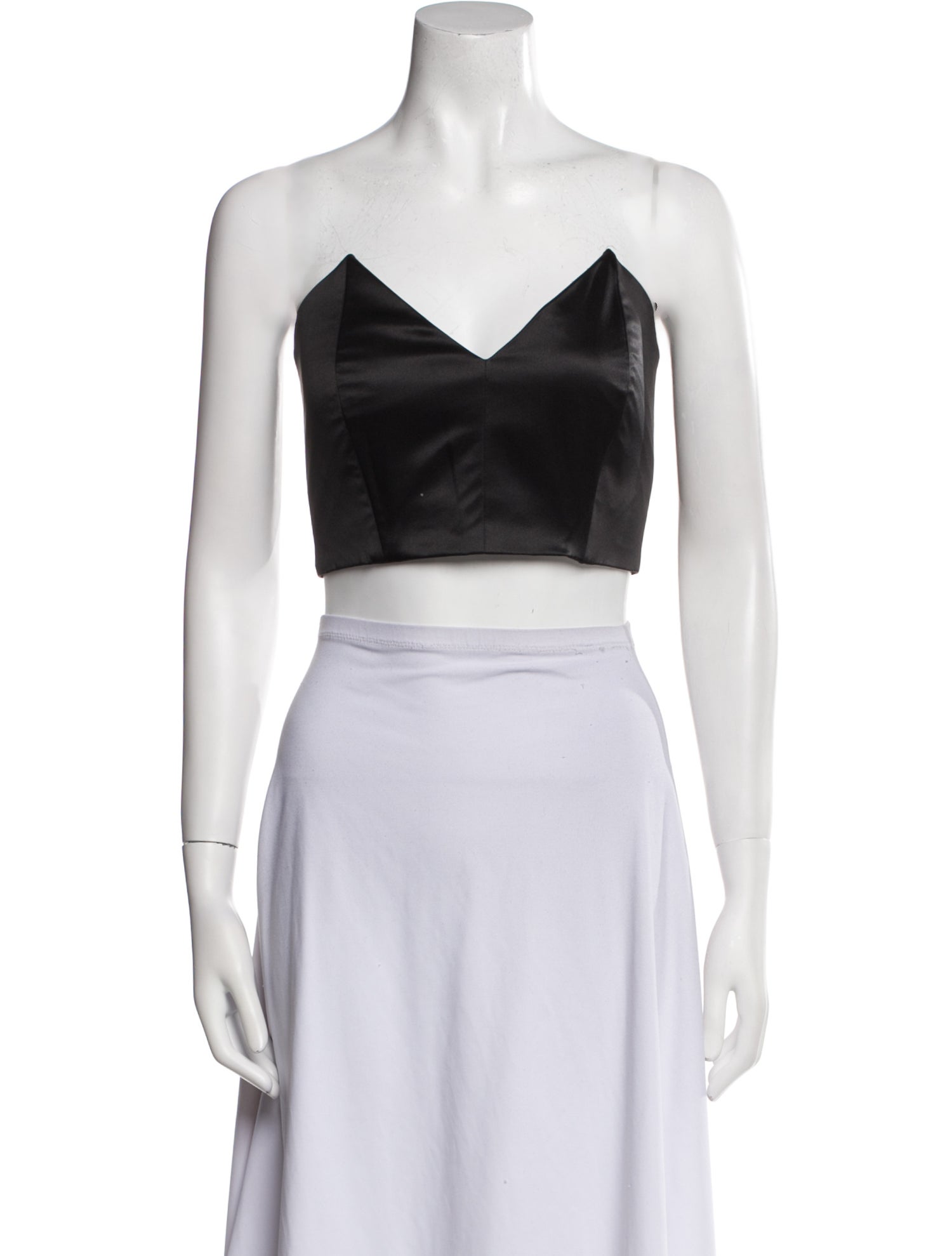 Michelle Mason Silk Strapless Crop Top w/ Tags