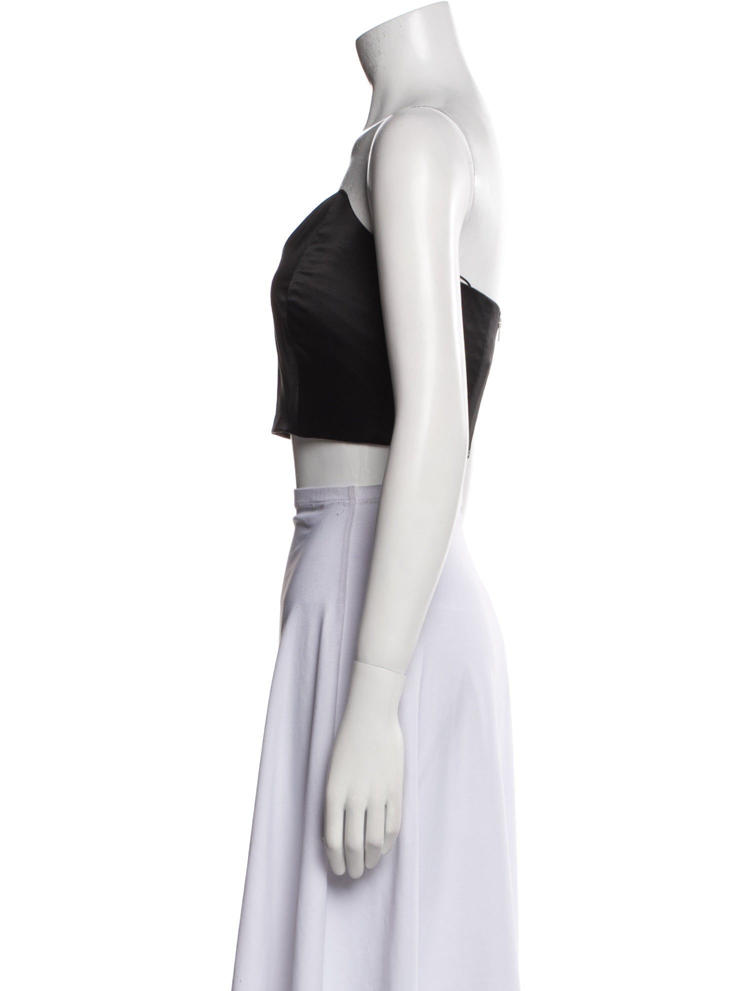 Michelle Mason Silk Strapless Crop Top w/ Tags