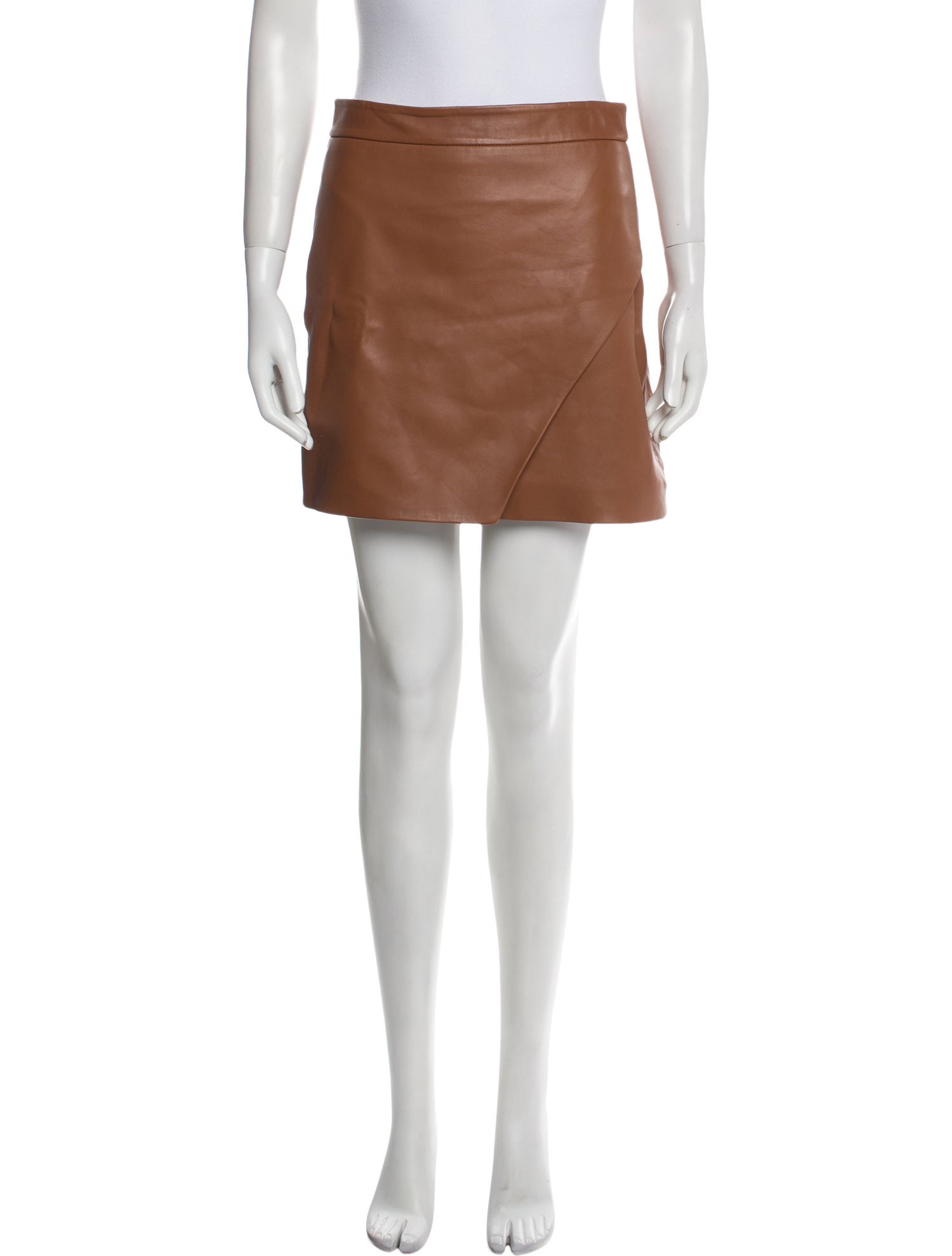 Michelle Mason Leather Mini Skirt