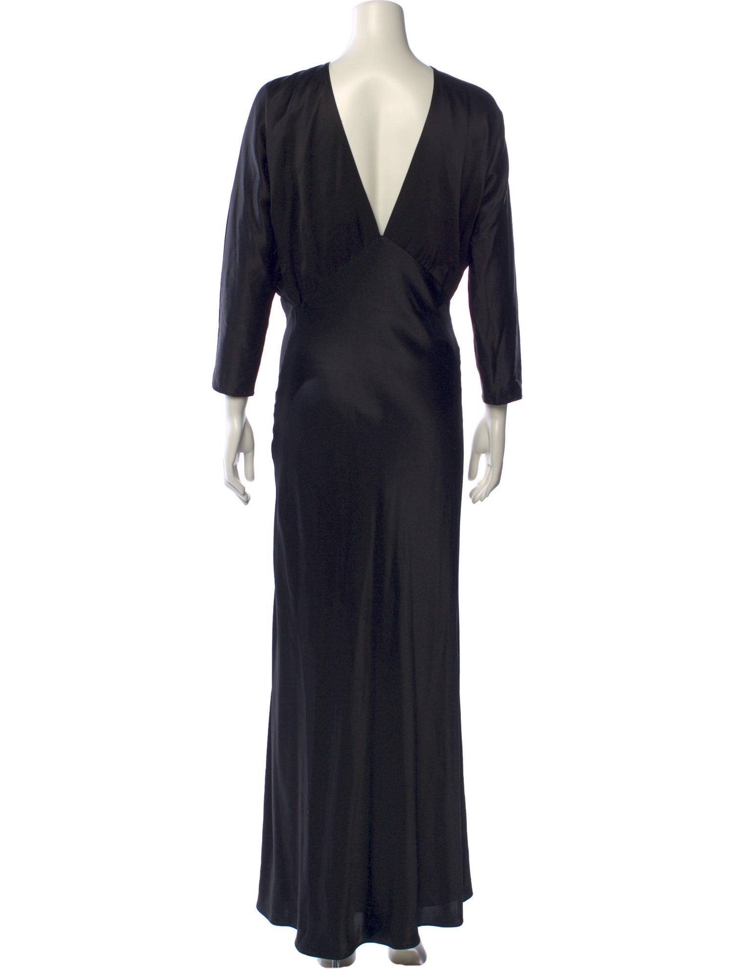michelle mason silk wrap dress Michelle Mason Wrap-effect silk-satin gown - Women - Black Dresses