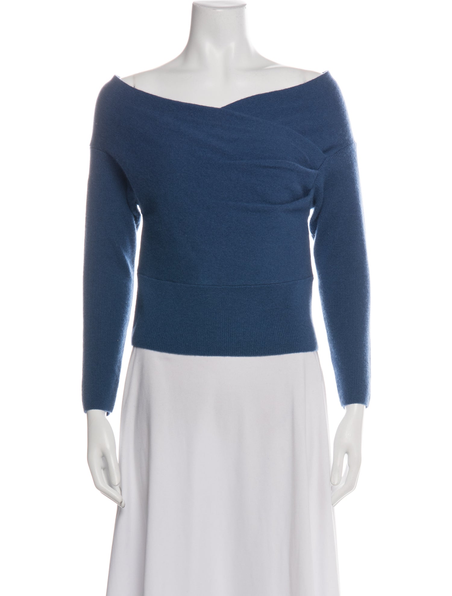 Michelle Mason Merino Wool Off-The-Shoulder Sweater