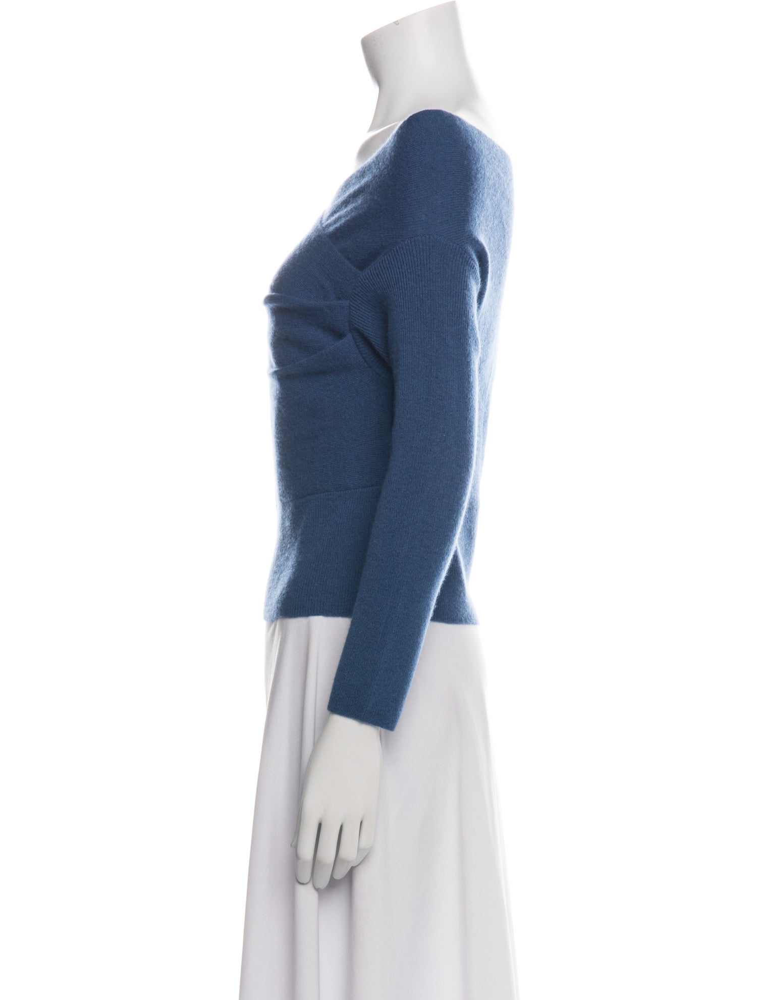 Michelle Mason Merino Wool Off-The-Shoulder Sweater