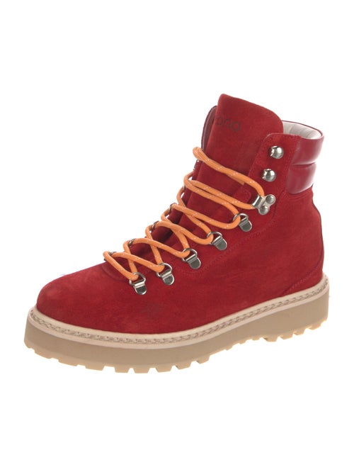 Monos Suede Colorblock Pattern Hiking Boots