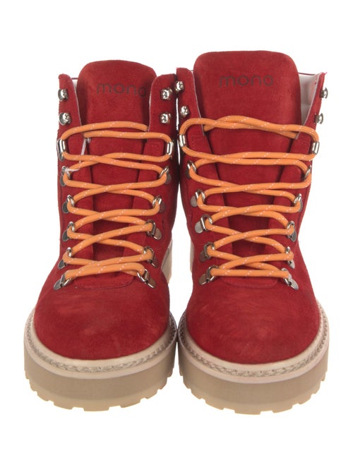 Monos Suede Colorblock Pattern Hiking Boots