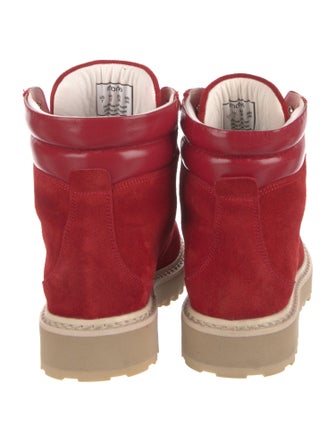 Monos Suede Colorblock Pattern Hiking Boots