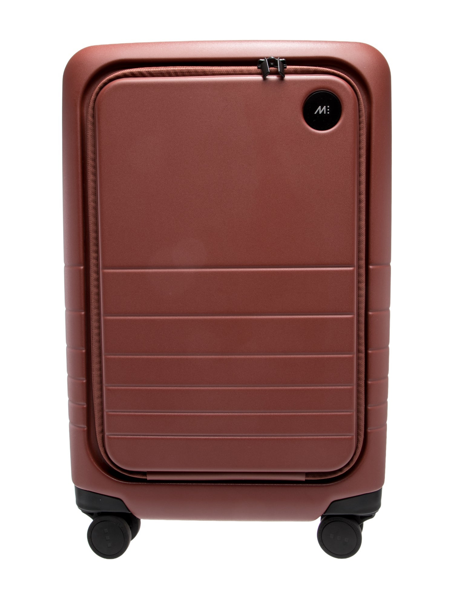 Monos Carry-On Pro In The Terracotta Color Hardshell Polycarbonate Exterior