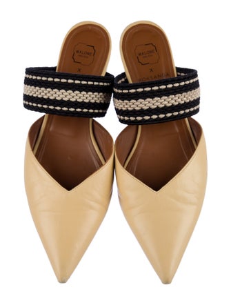Malone Souliers x Roksanda Leather Striped Mules
