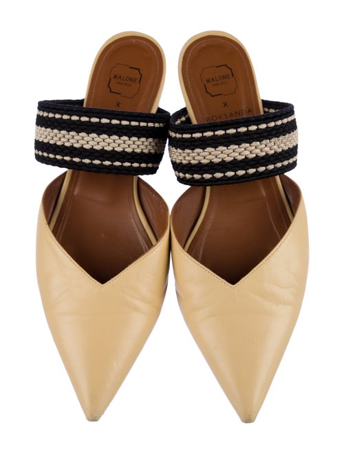 Malone Souliers x Roksanda Leather Striped Mules