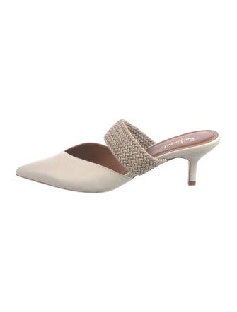 Malone Souliers By Ray Luwolt Leather Braided Accents Mules