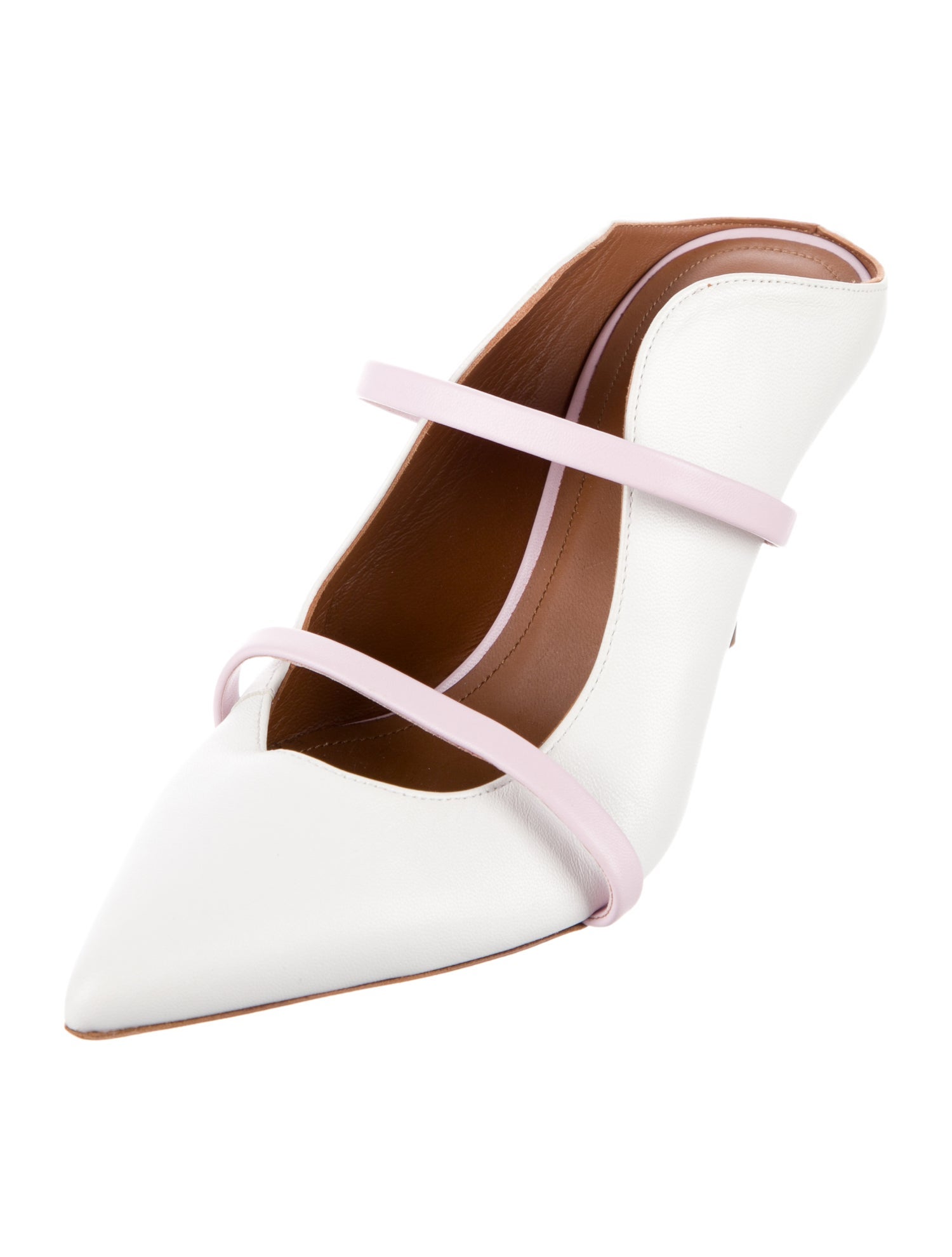 Malone Souliers By Ray Luwolt Leather Colorblock Pattern Mules