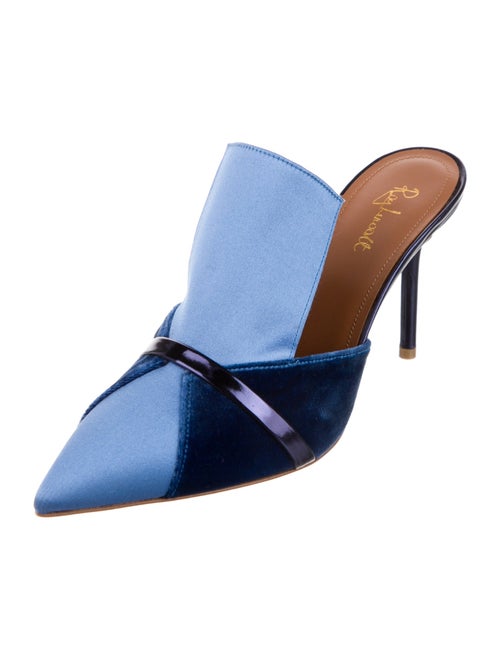 Malone Souliers By Ray Luwolt Satin Colorblock Pattern Mules