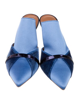 Malone Souliers By Ray Luwolt Satin Colorblock Pattern Mules
