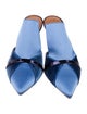 Malone Souliers By Ray Luwolt Satin Colorblock Pattern Mules
