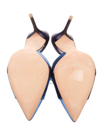 Malone Souliers By Ray Luwolt Satin Colorblock Pattern Mules