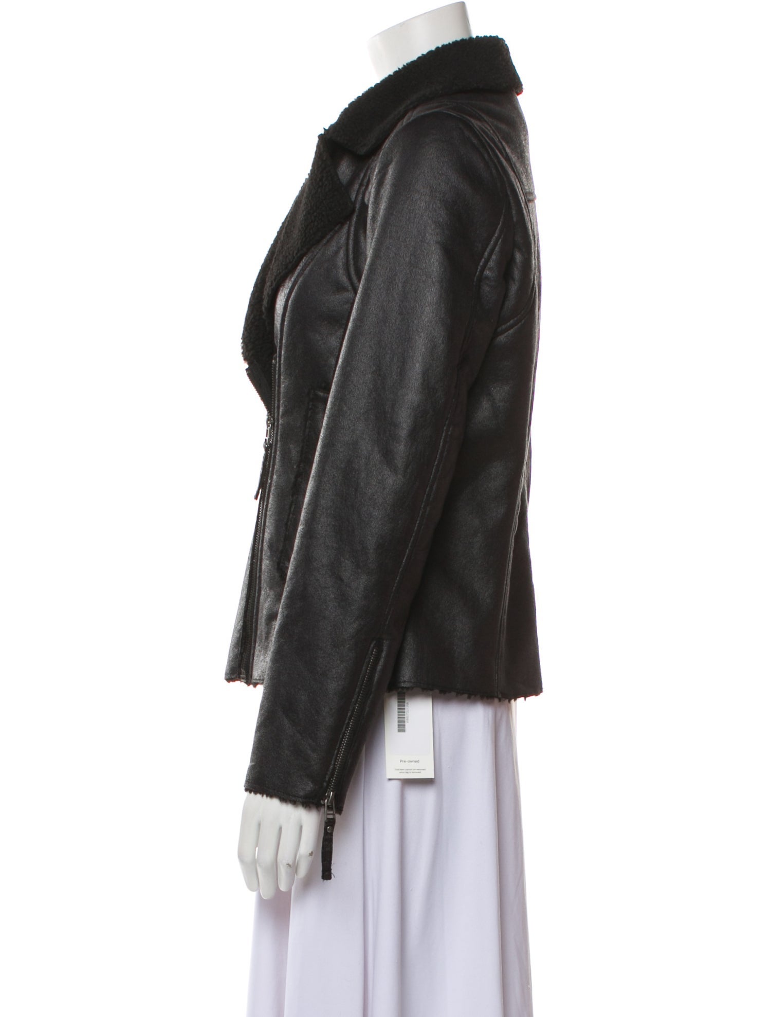 Max Studio Leather Biker Jacket w/ Tags