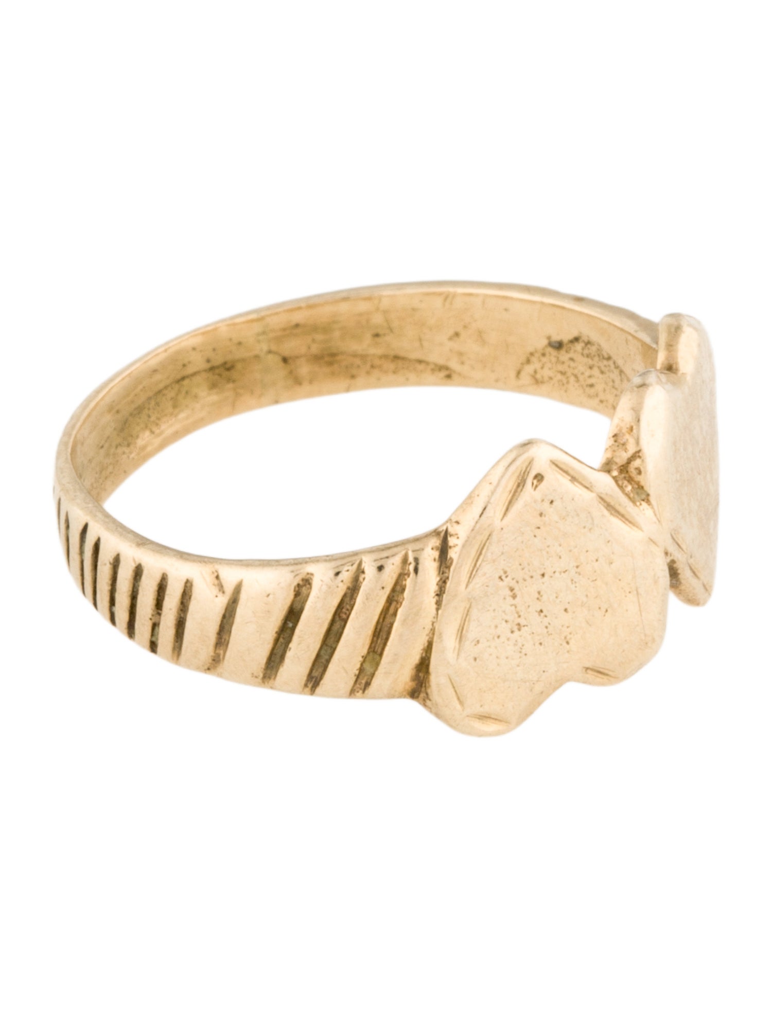 Michael Anthony 14K Double Heart Cocktail Ring