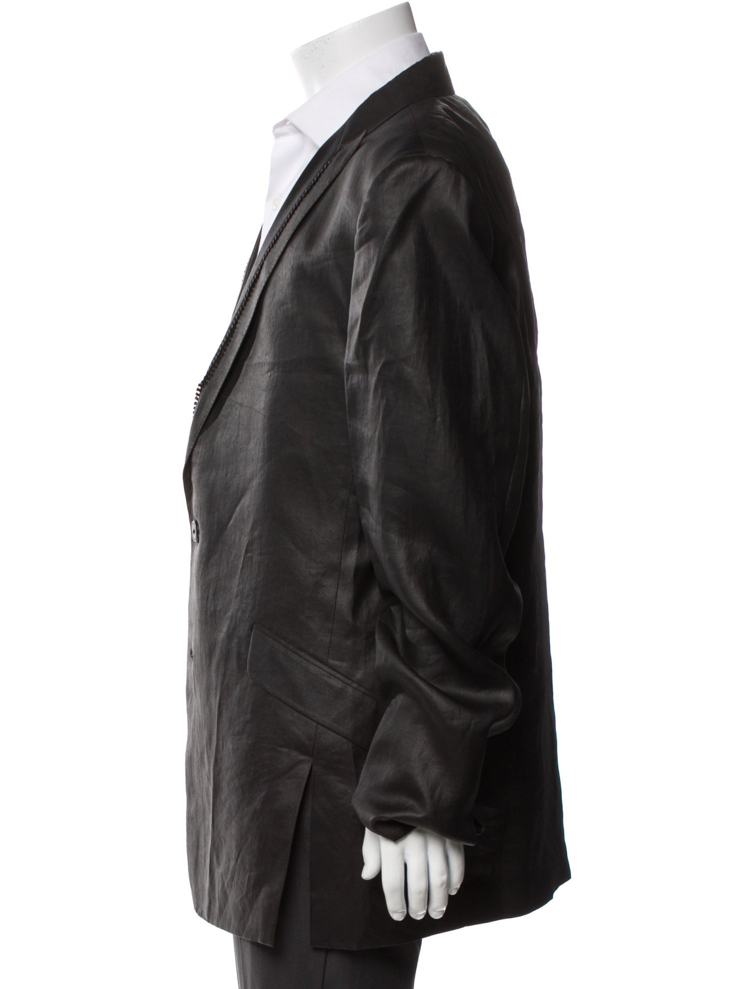 Masatomo Silk Fringe Trim Accent Blazer