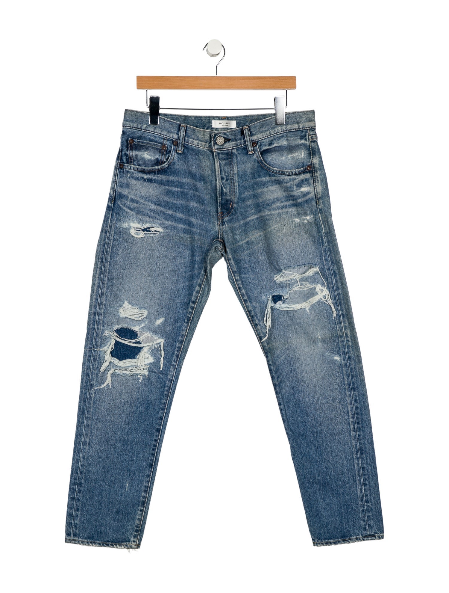 Moussy Vintage Mid-Rise Straight Leg Jeans