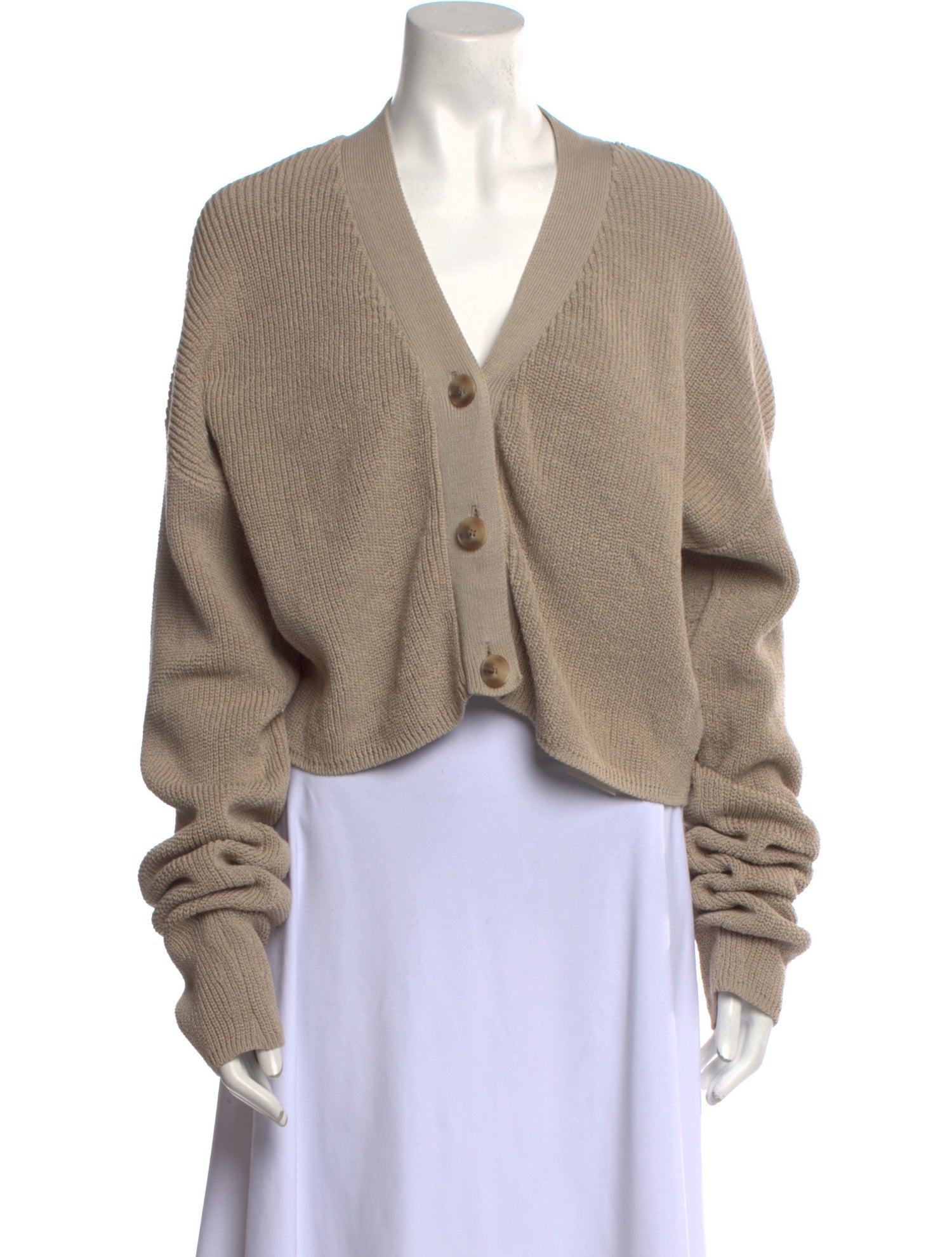 Moxidress Chic V Neck One Button Sweater