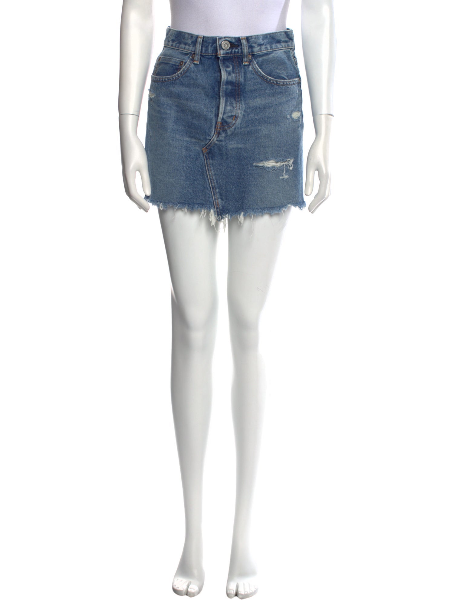 Moussy Vintage Distressed Accents Mini Skirt