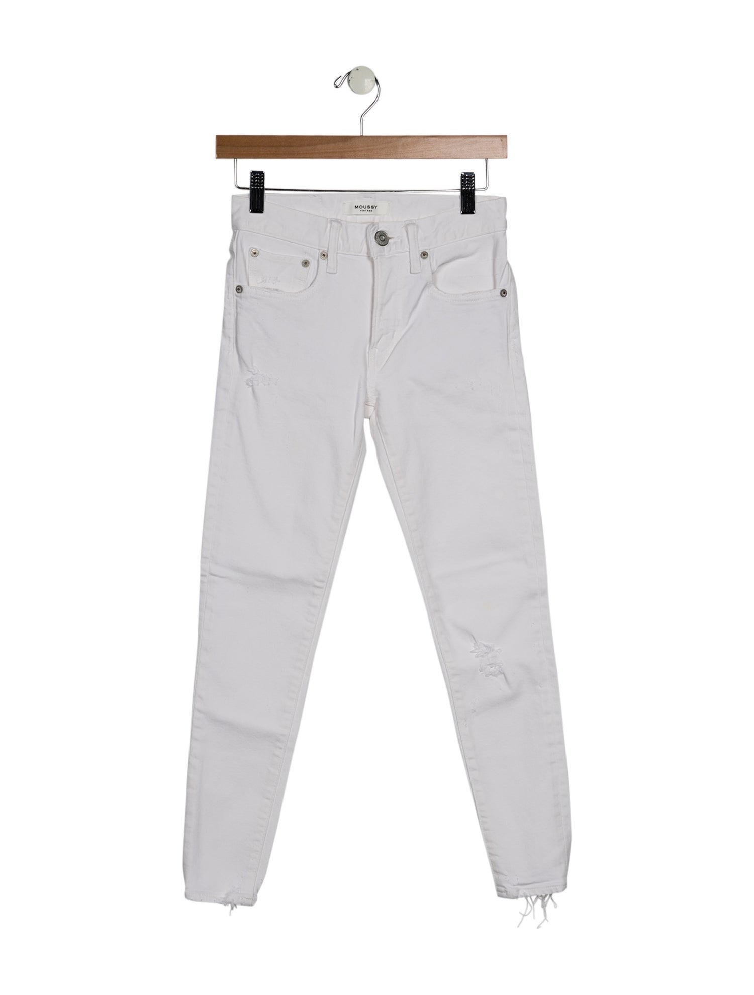 Moss Mid Rise Skinny White