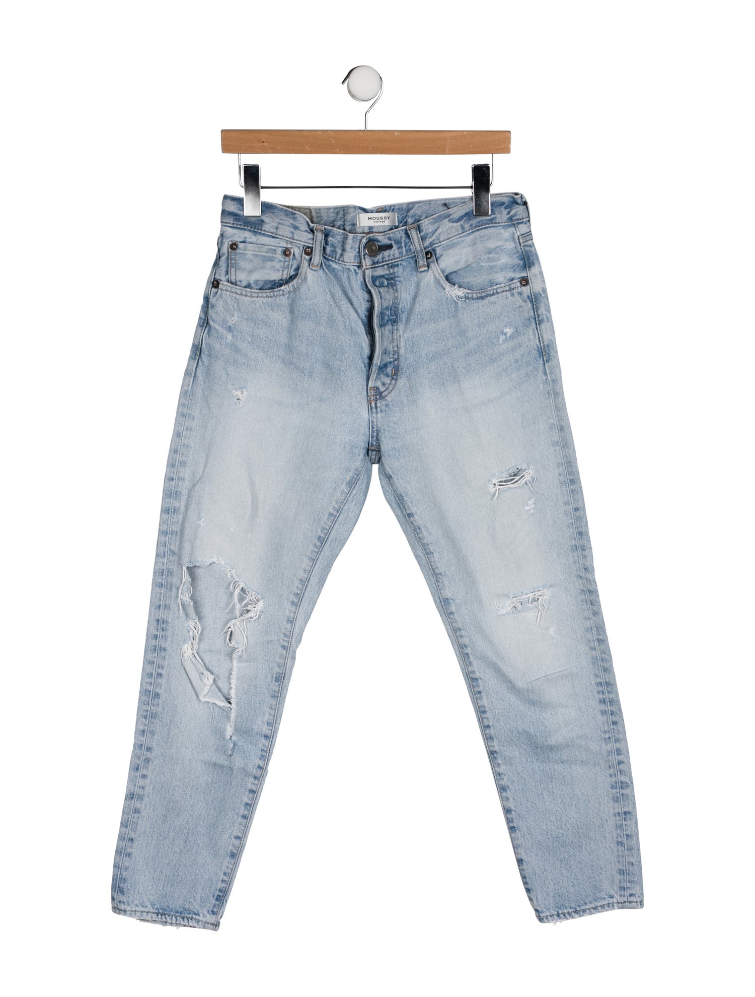 Moussy Vintage Mid-Rise Straight Leg Jeans
