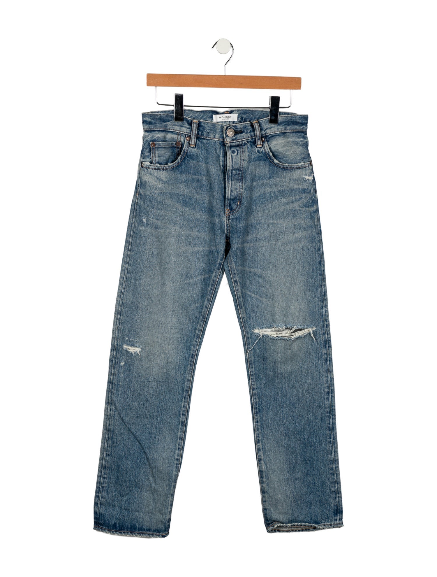Moussy Vintage Mid-Rise Straight Leg Jeans