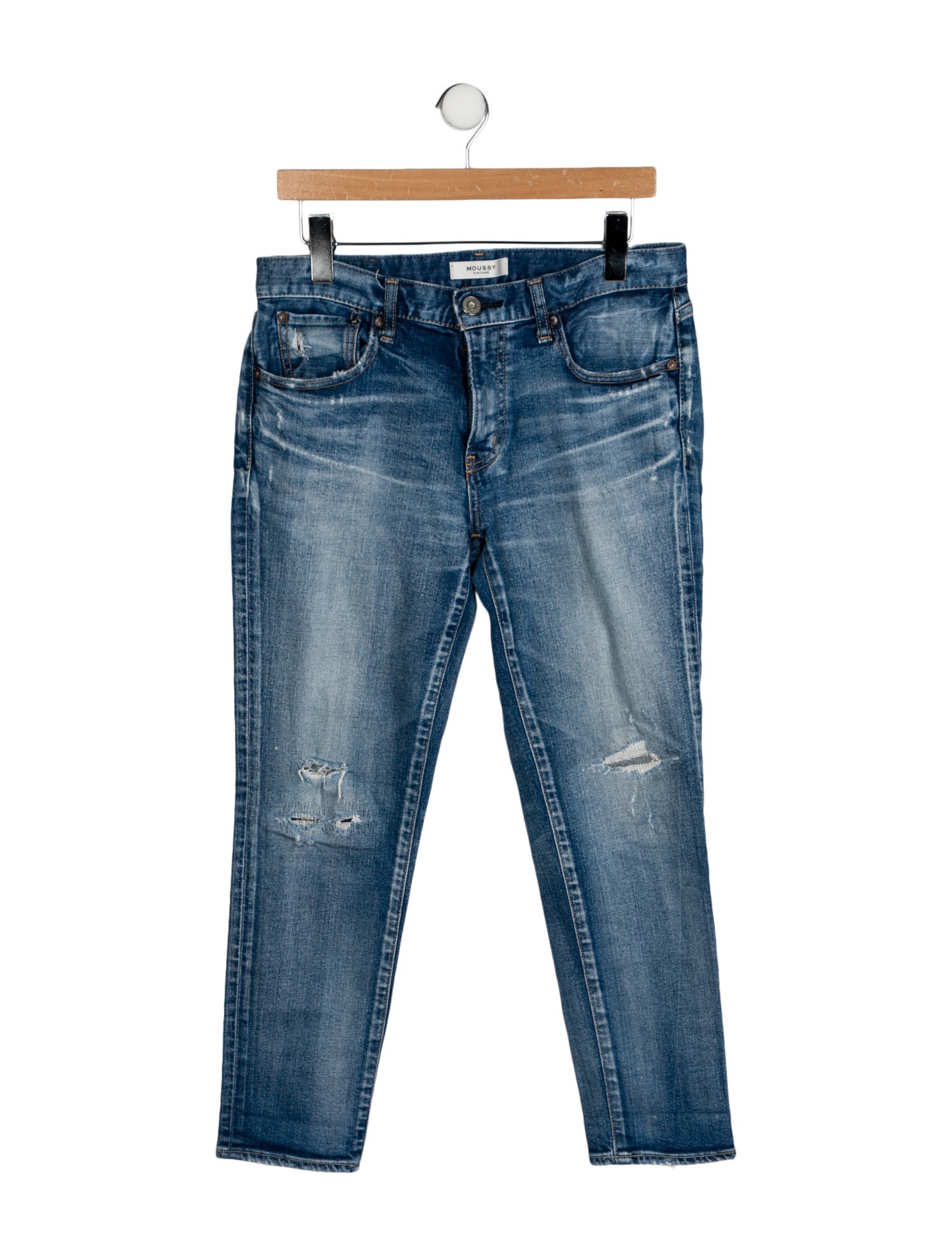 Moussy Vintage Mid-Rise Straight Leg Jeans