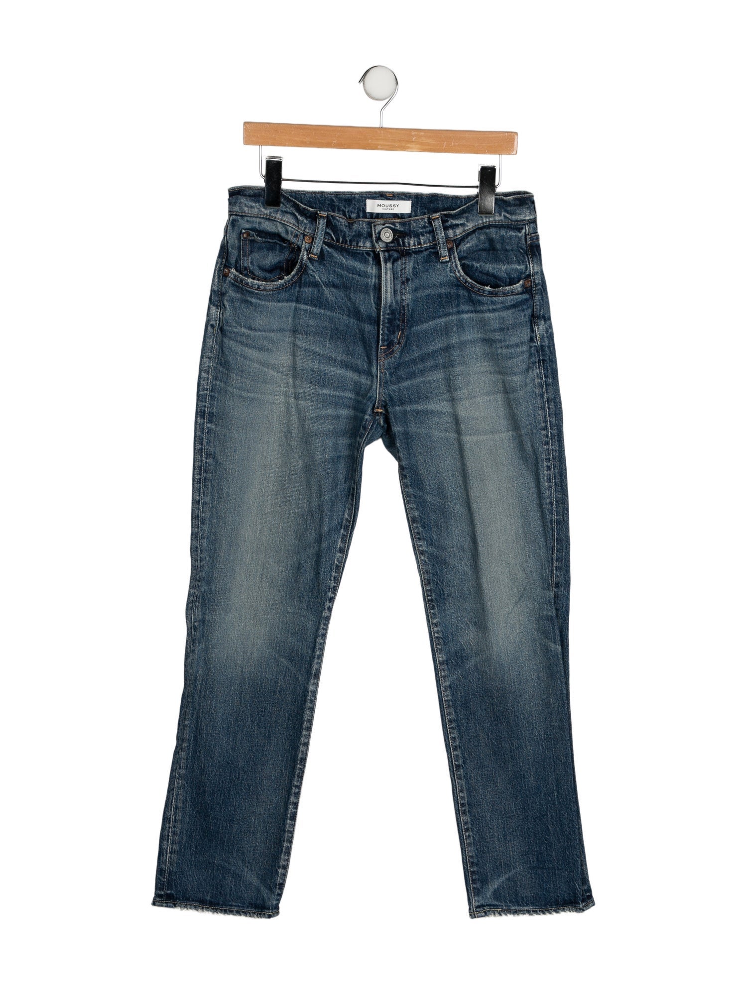 Moussy Vintage Mid-Rise Straight Leg Jeans