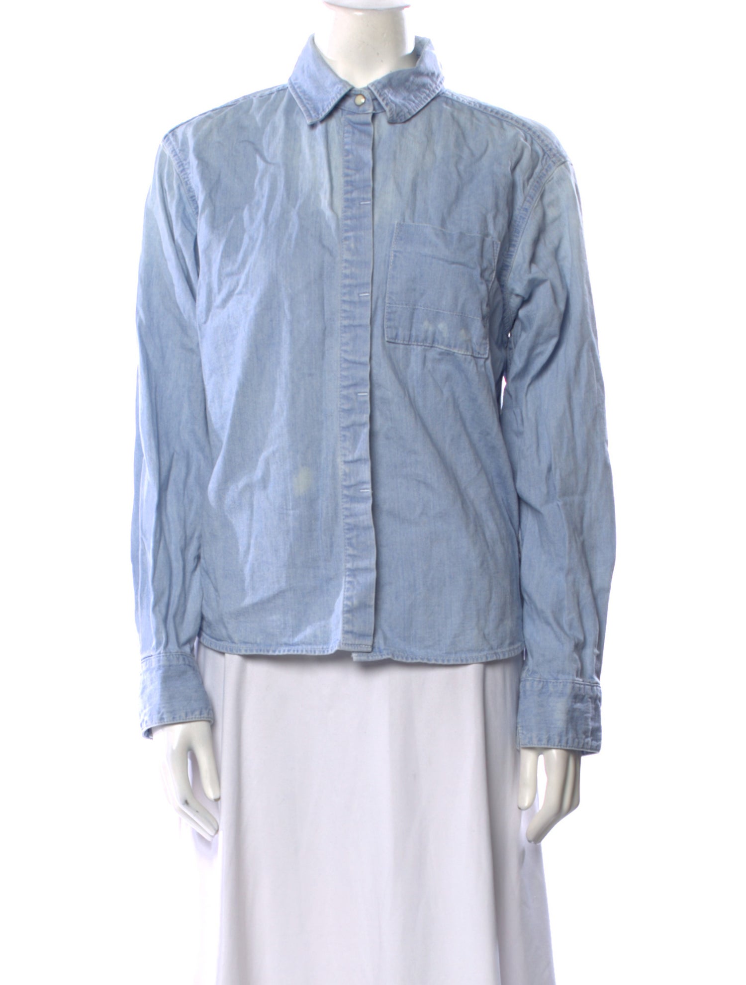 Moussy Vintage Long Sleeve Button-Up Top