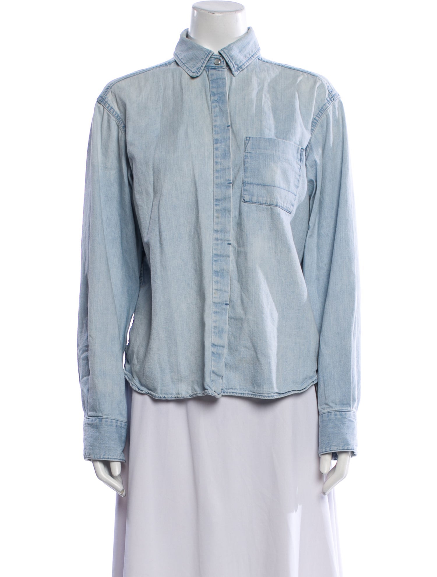 Moussy Vintage Long Sleeve Button-Up Top