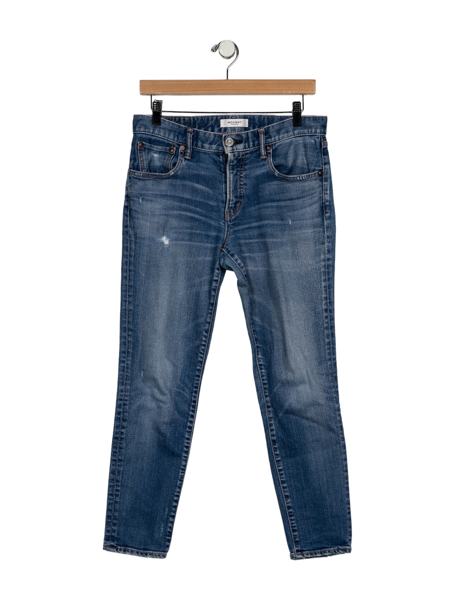 Moussy Vintage Mid-Rise Straight Leg Jeans