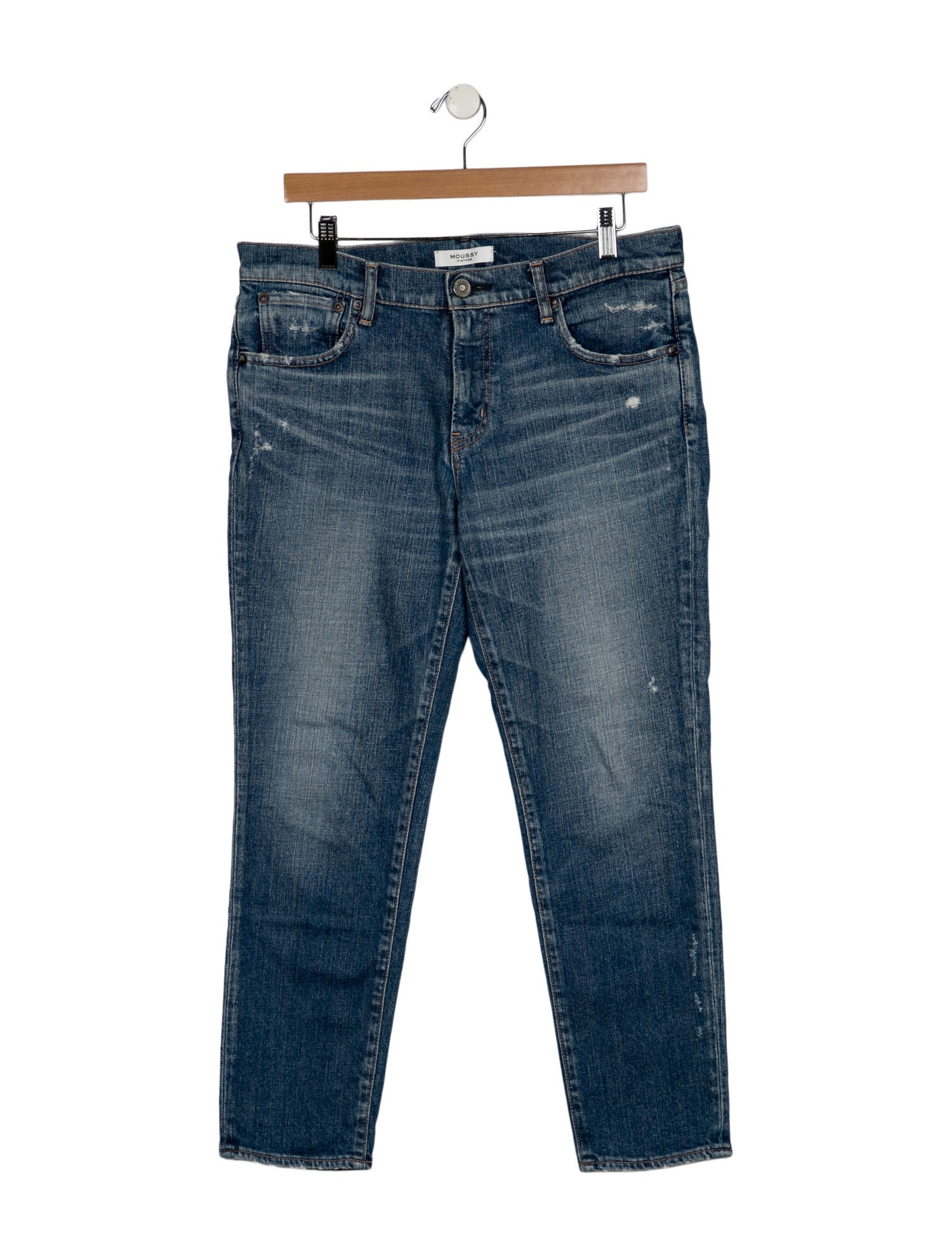 Moussy Vintage Mid-Rise Straight Leg Jeans