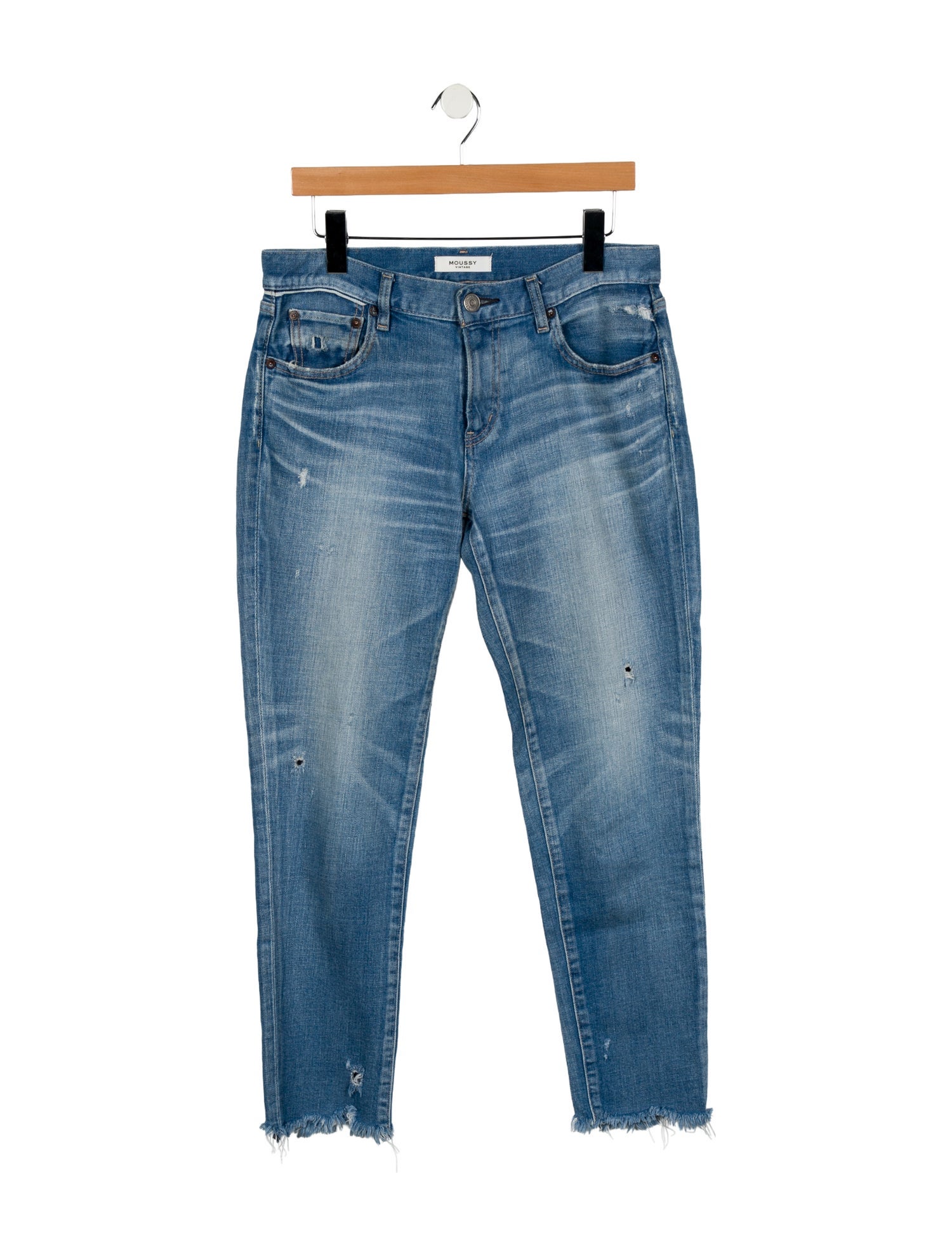 Moussy Vintage Mid-Rise Straight Leg Jeans