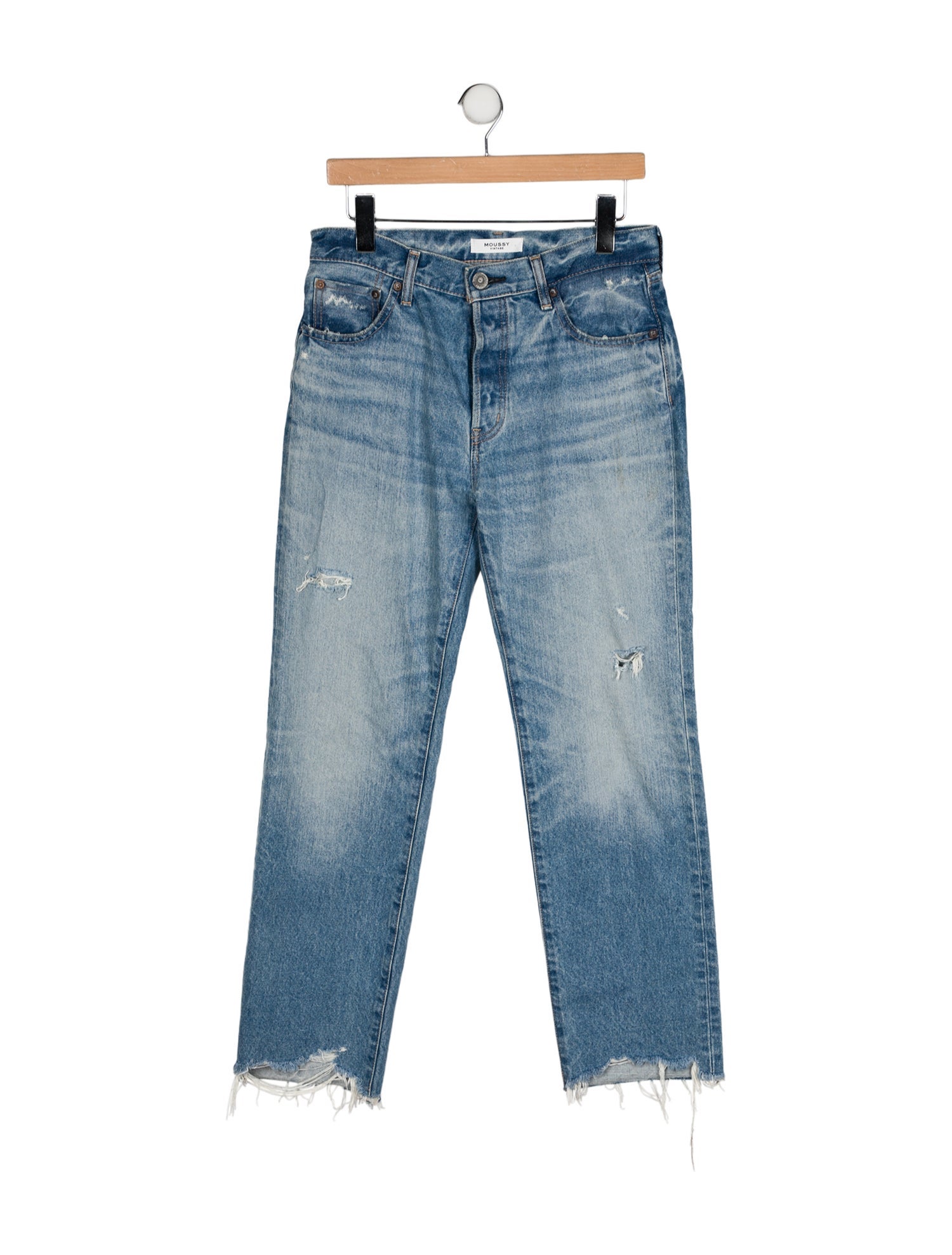Moussy Vintage Mid-Rise Straight Leg Jeans