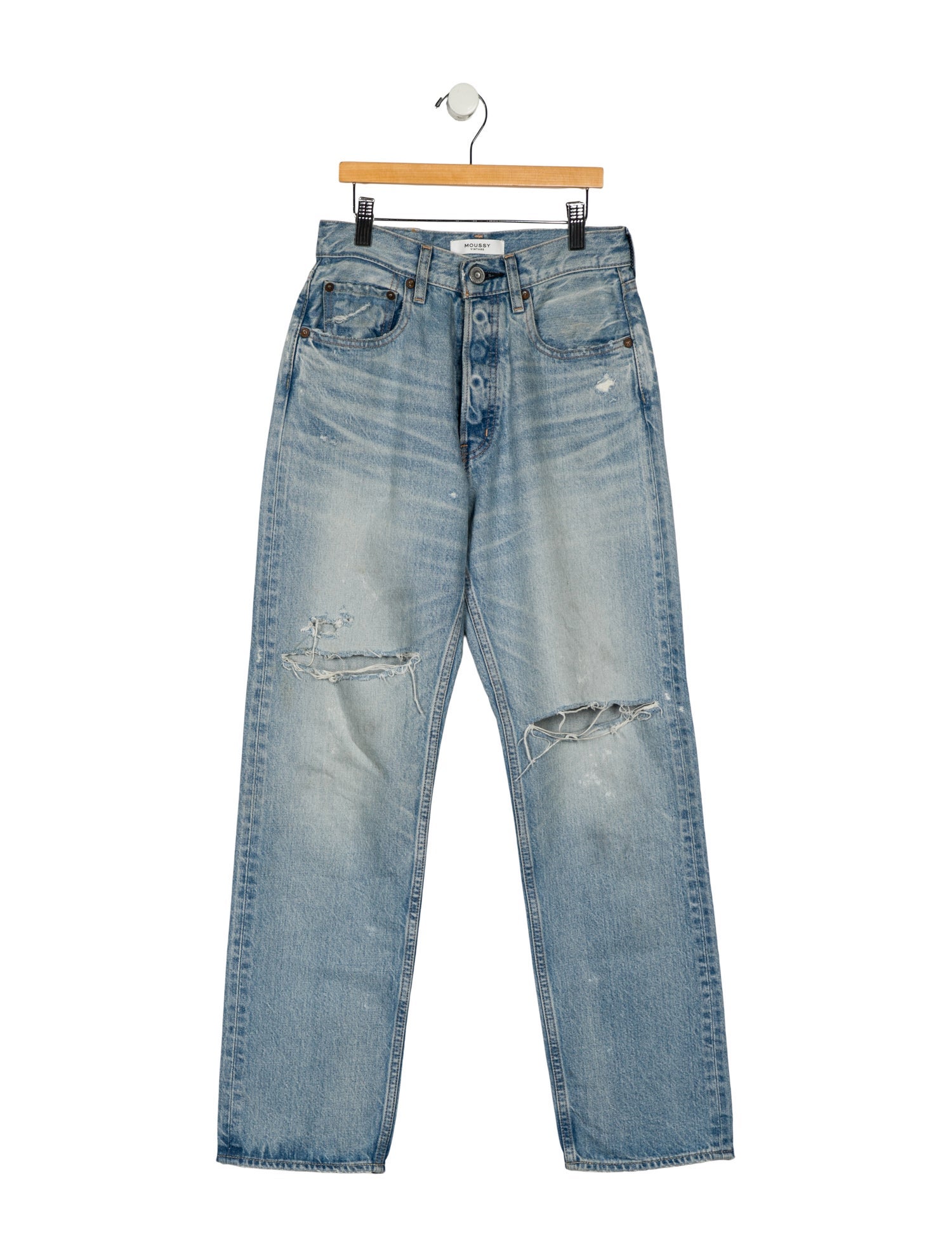 Moussy Vintage Mid-Rise Straight Leg Jeans