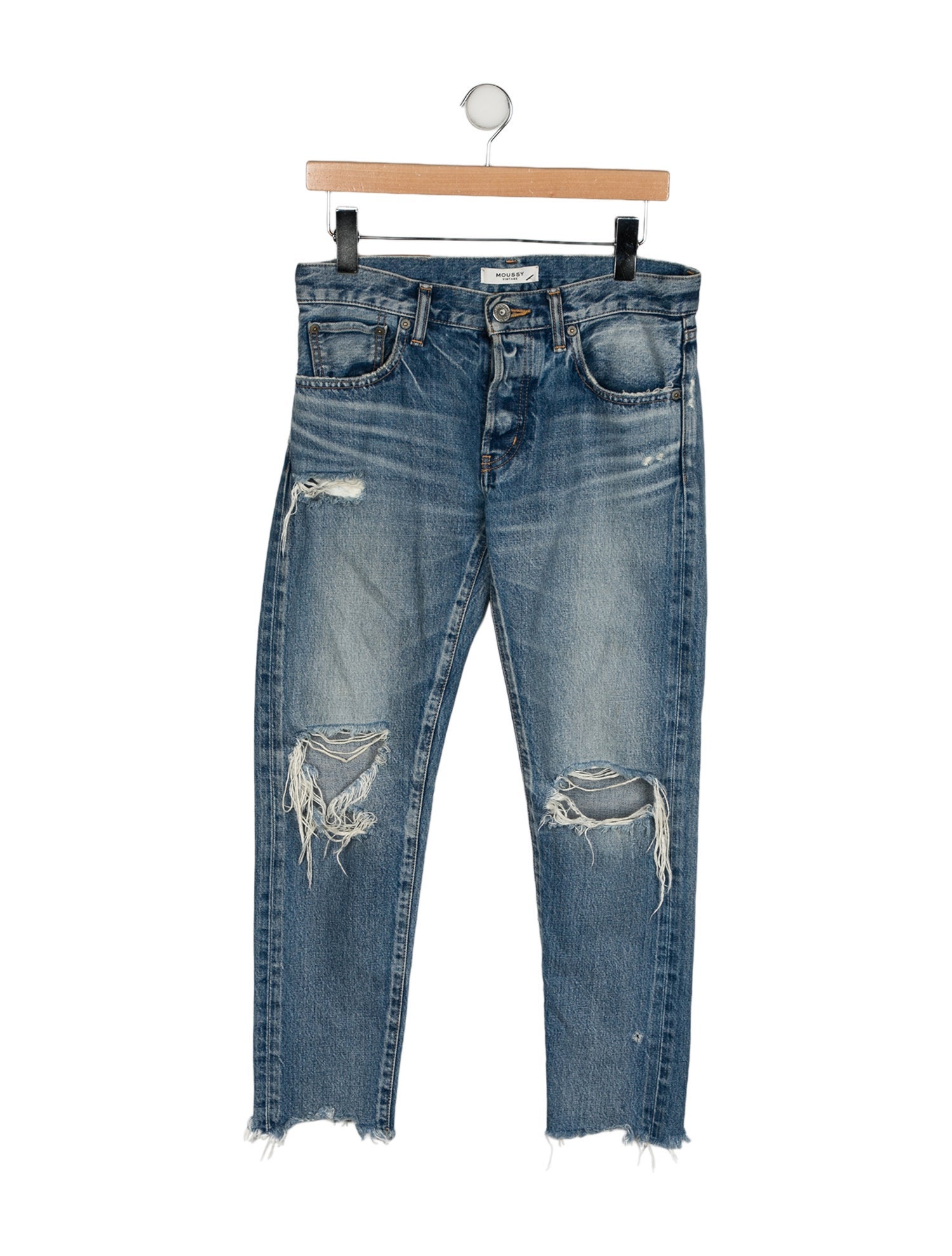 Moussy Vintage Mid-Rise Straight Leg Jeans
