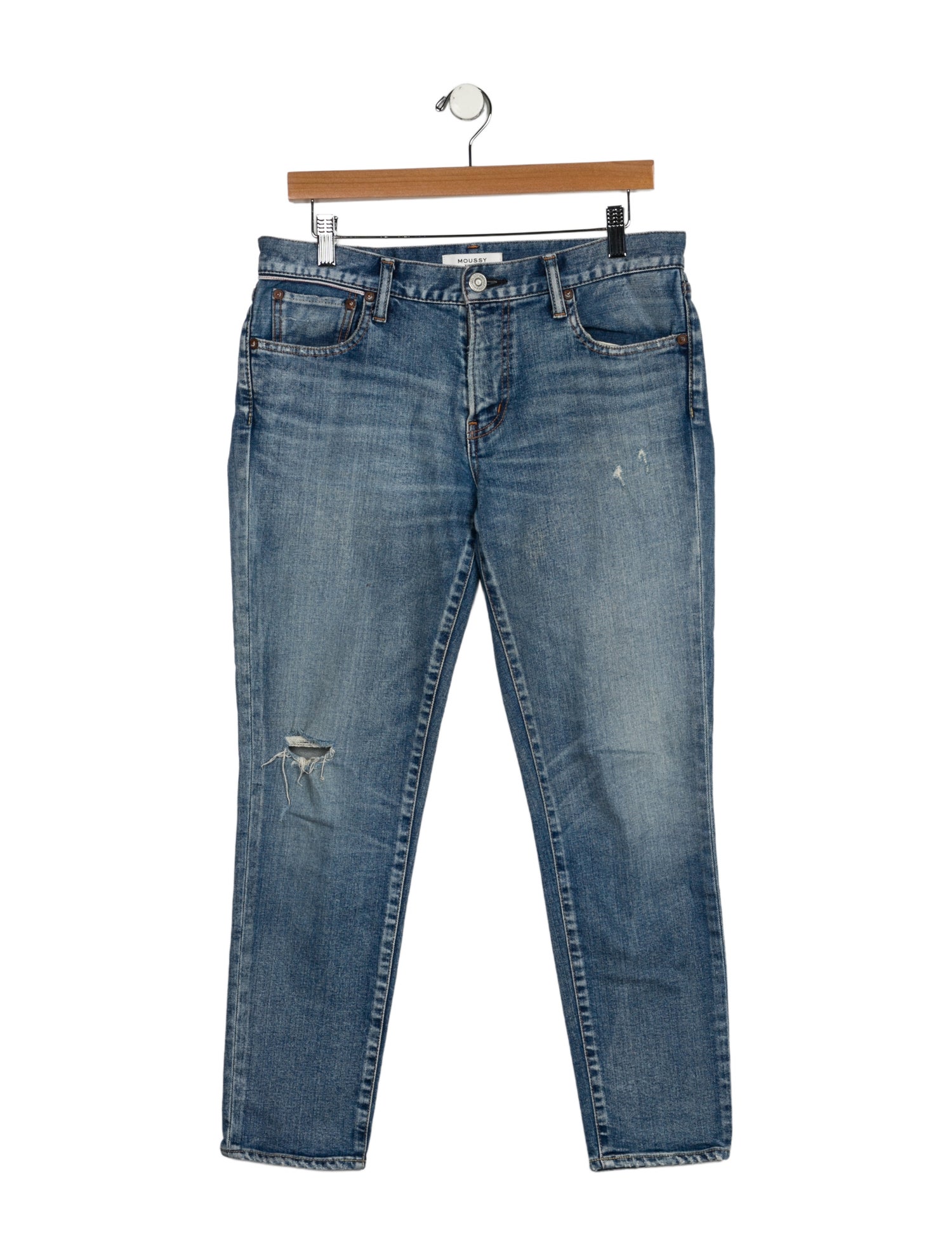 Moussy Vintage Mid-Rise Straight Leg Jeans