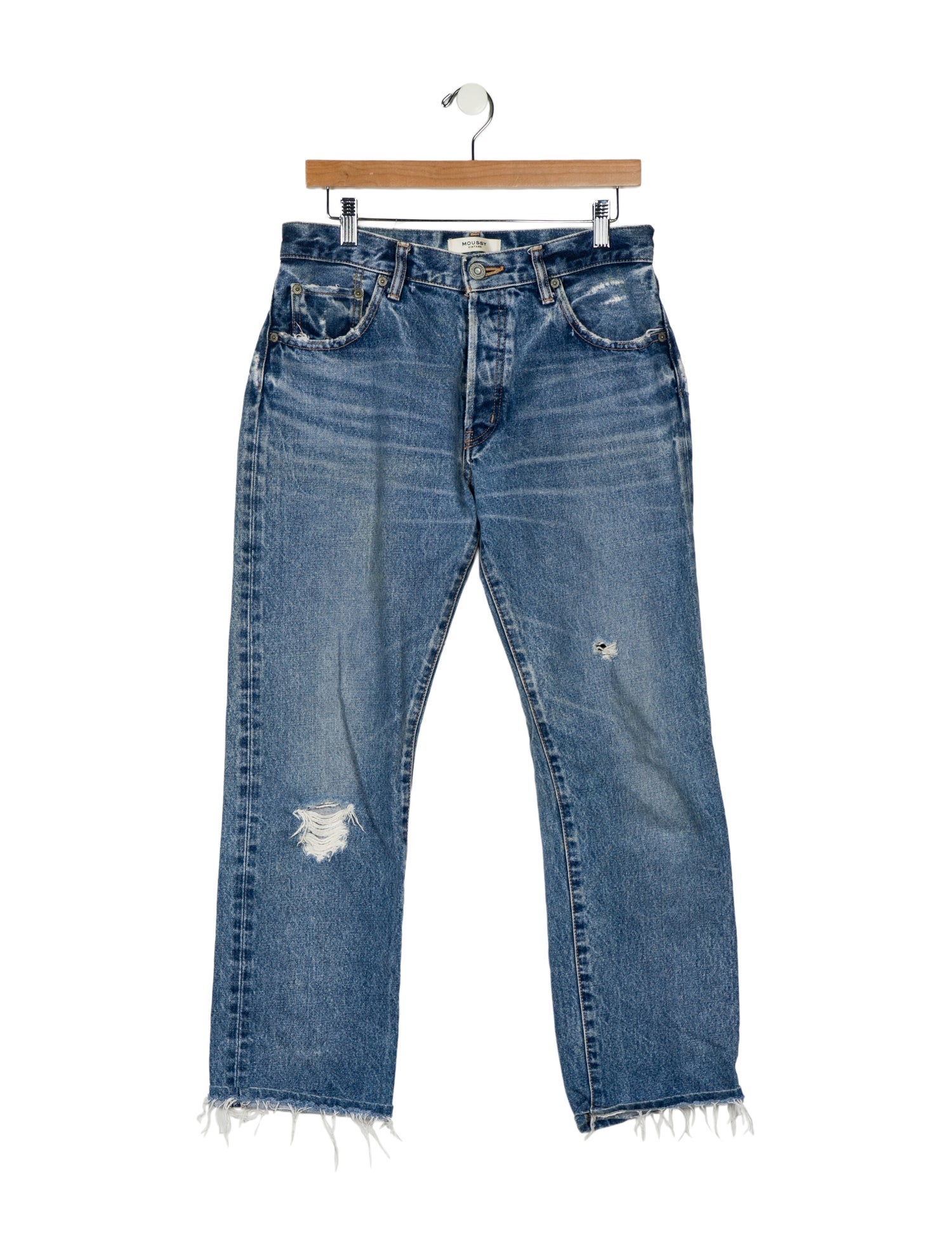 Moussy Vintage Mid-Rise Straight Leg Jeans