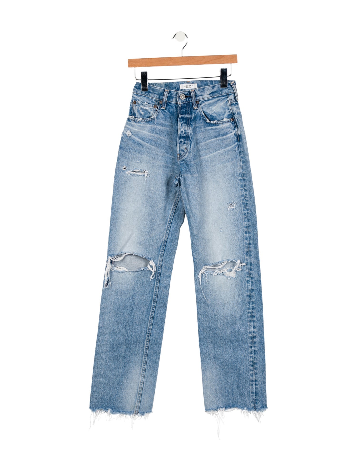 Moussy Vintage Mid-Rise Straight Leg Jeans