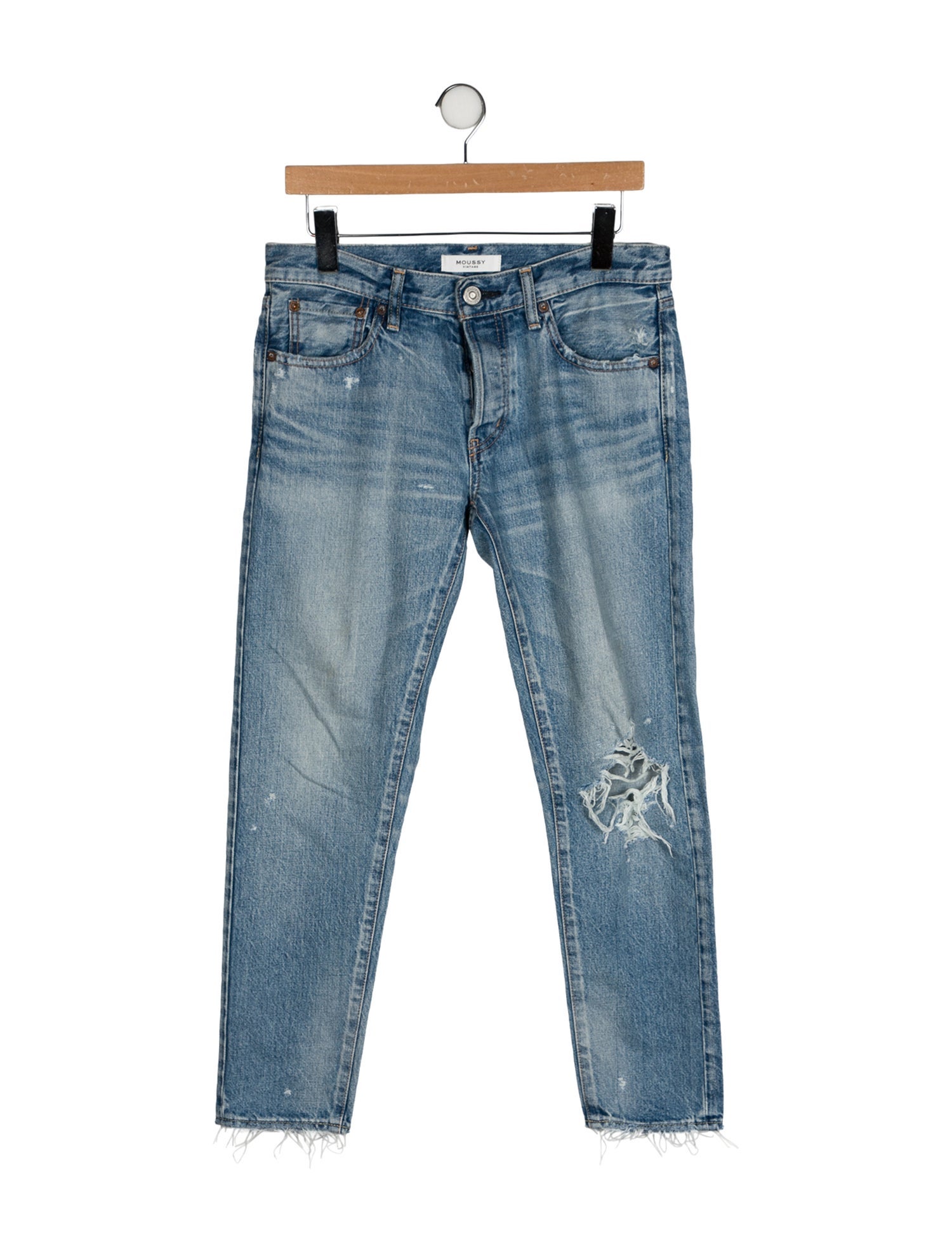 Moussy Vintage Mid-Rise Straight Leg Jeans