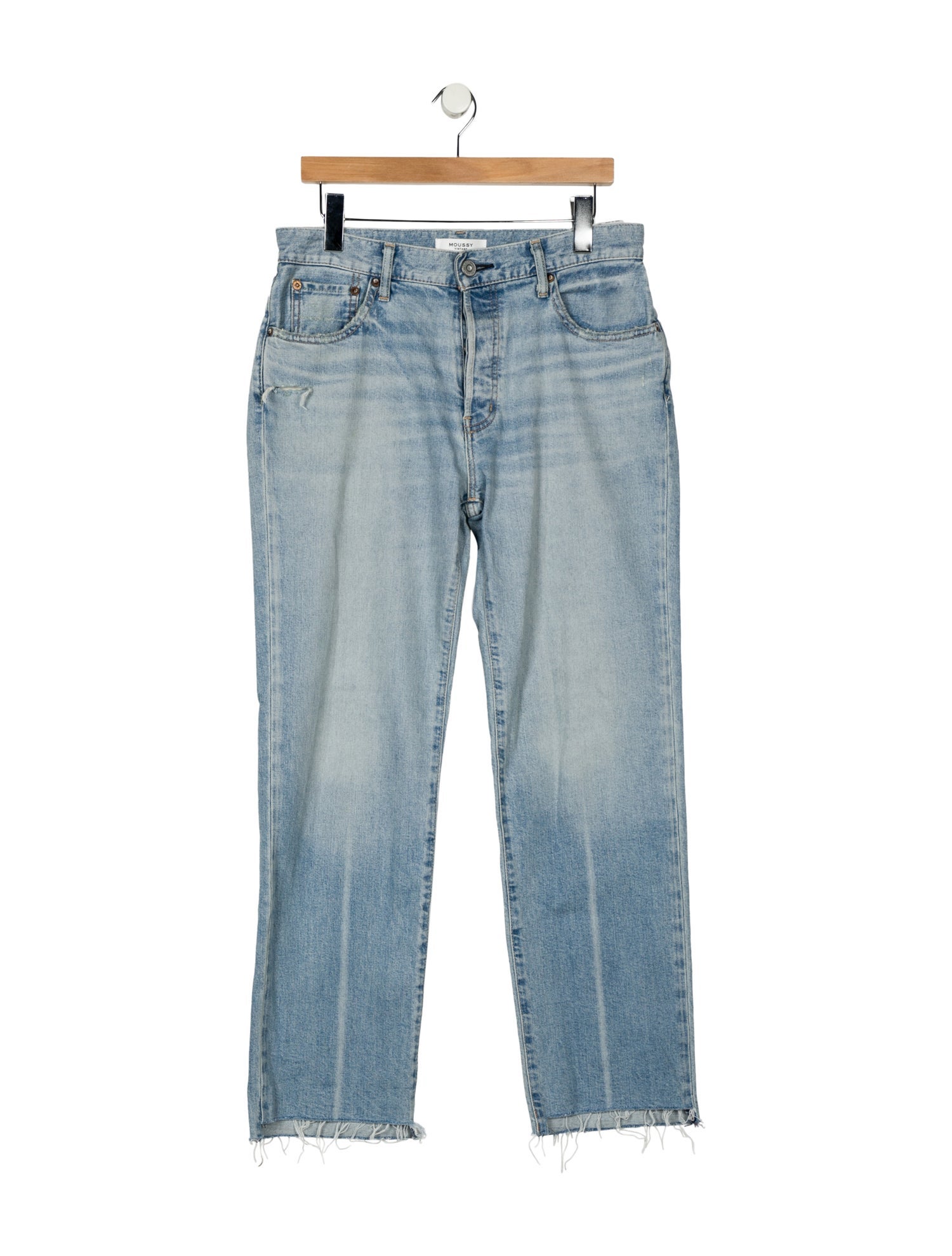 Moussy Vintage Mid-Rise Straight Leg Jeans