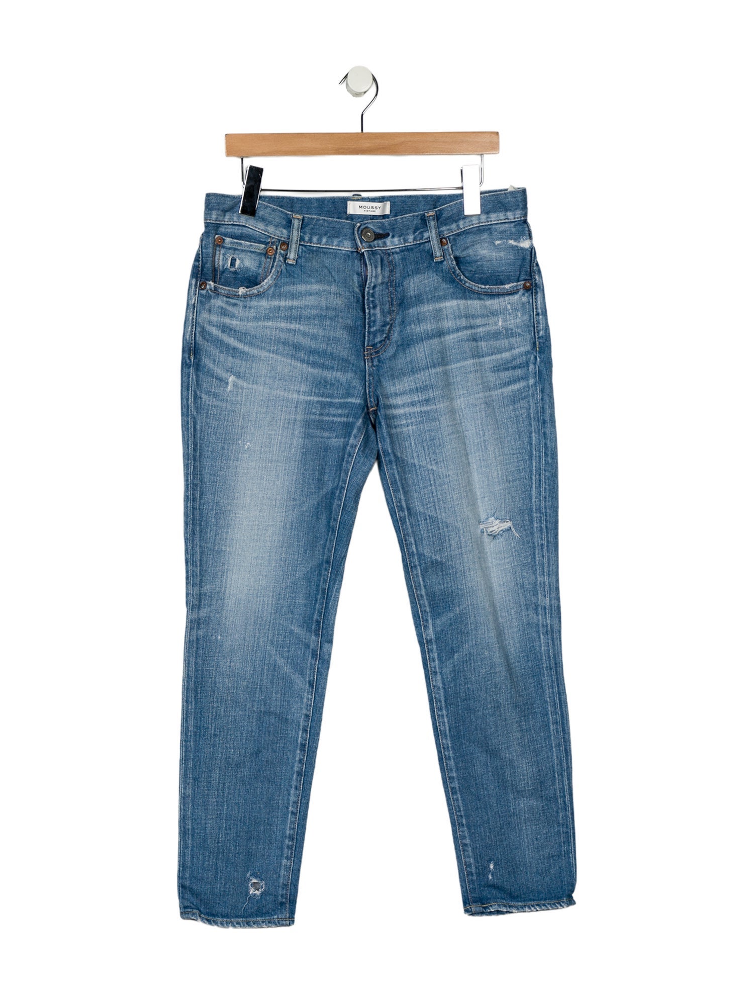 Moussy Vintage Mid-Rise Straight Leg Jeans