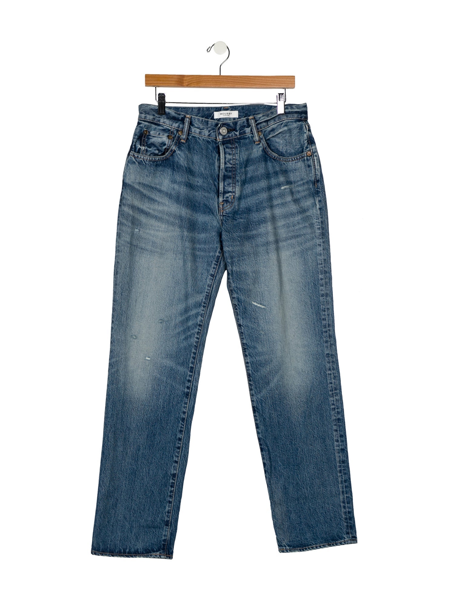 Moussy Vintage Mid-Rise Straight Leg Jeans