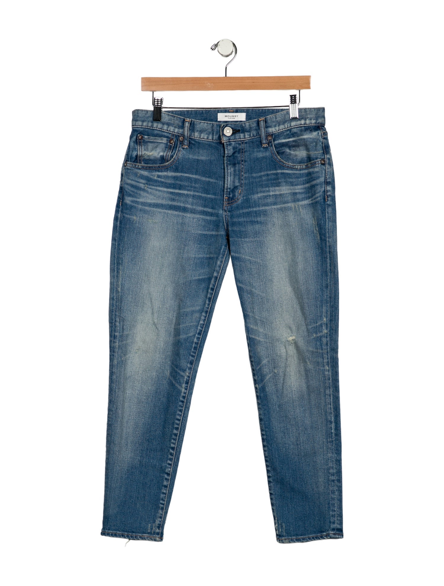 Moussy Vintage Mid-Rise Straight Leg Jeans