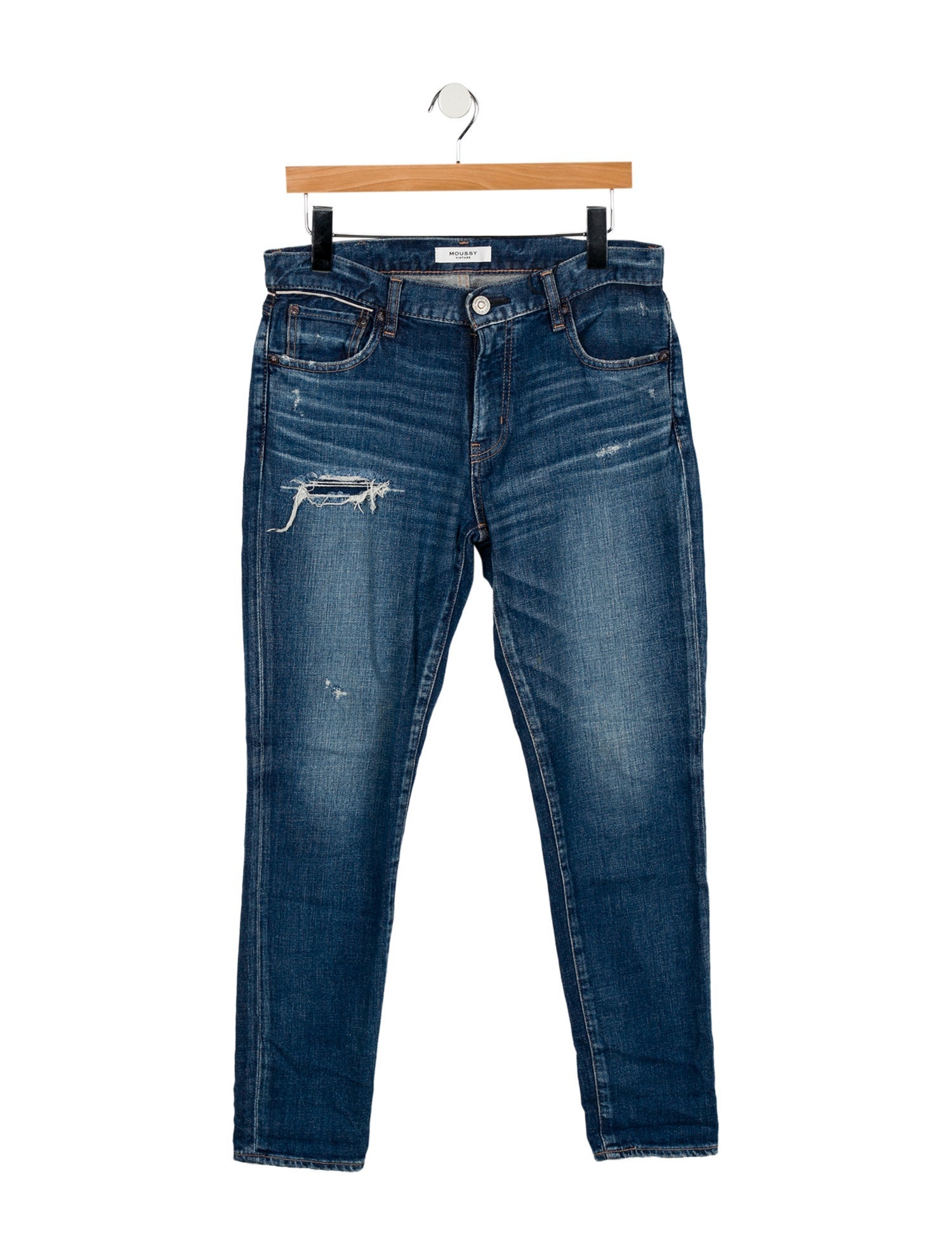 Moussy Vintage Mid-Rise Straight Leg Jeans