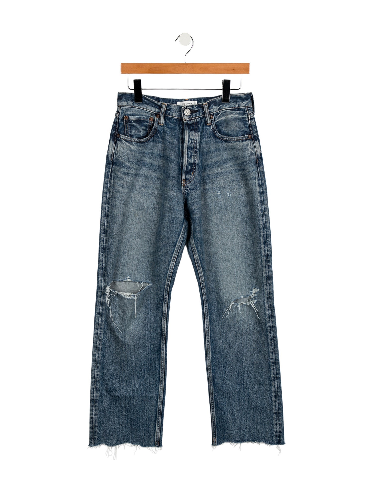 Moussy Vintage Mid-Rise Straight Leg Jeans