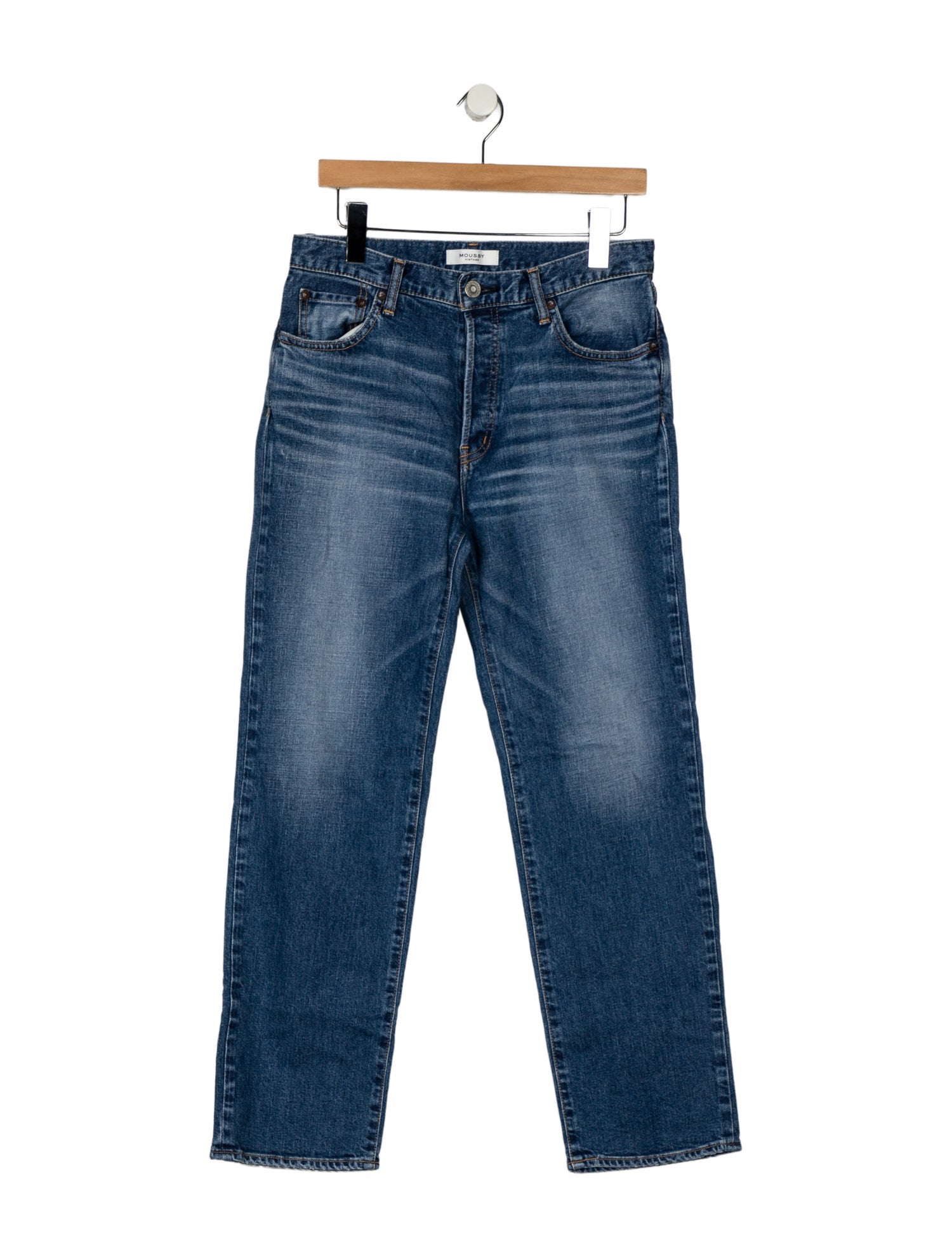 Moussy Vintage Mid-Rise Straight Leg Jeans