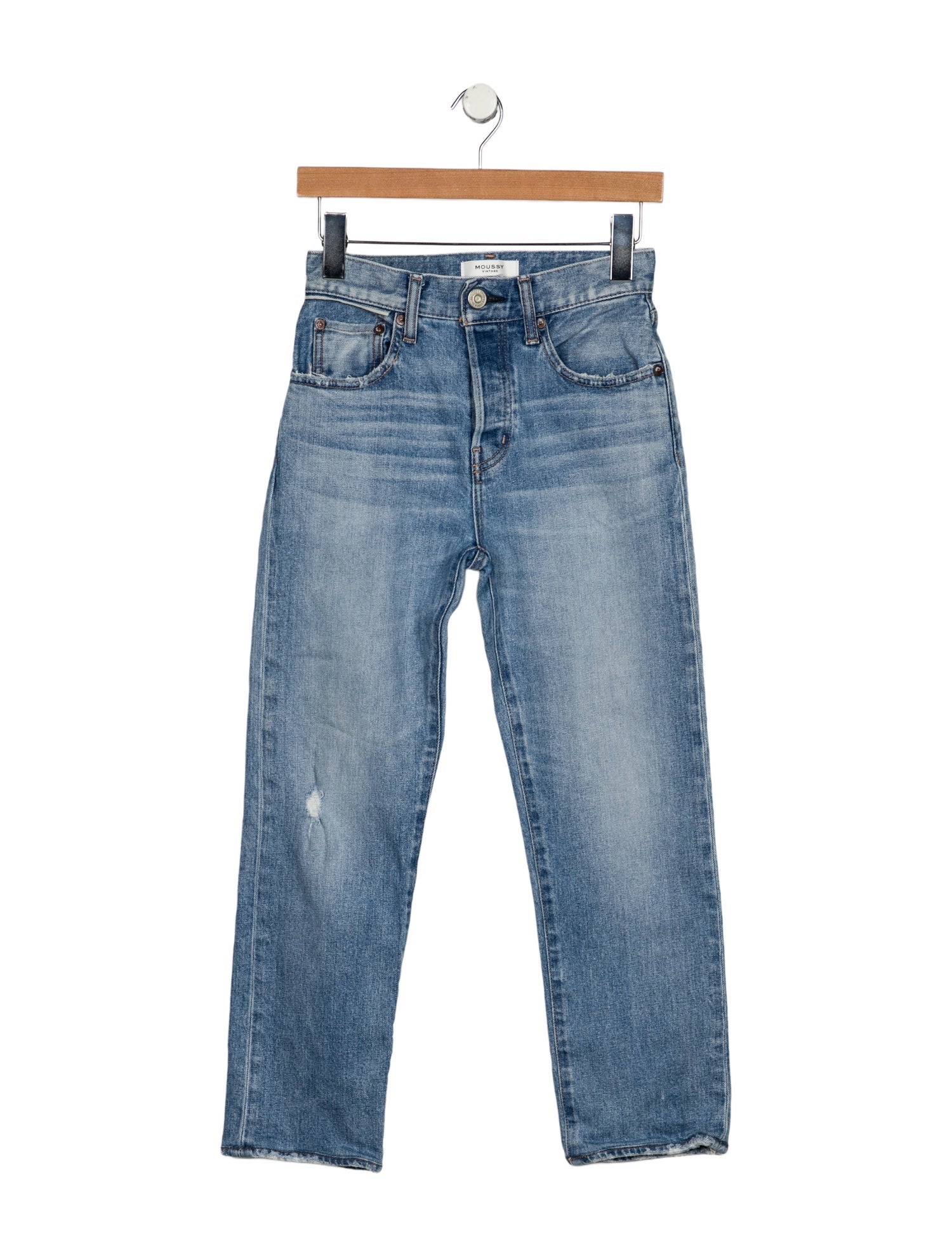 Moussy Vintage Mid-Rise Straight Leg Jeans